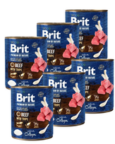 Konservuotas ėdalas šunims BRIT PREMIUM BY NATURE BEEF WITH TRIPES su jautiena, 800 g, 6 vnt.