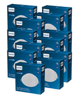 Įleidžiama LED panelė PHILIPS MESON, 13 W, 3000 K, 1200 lm, ø14 cm, 12 vnt.