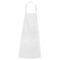 Ilgas prijuostė unisex BENOIT, balta