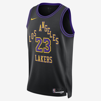 Nike Dri-FIT NBA Swingman Jersey LeBron James Los Angeles Lakers 2023/24 City Edition - Dydis S (DX8506-012 Marškinėliai)
