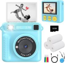 Skaitmeninis fotoaparatas Instant print kamera vaikams, 3–12 m., portable HD, mėlyna, 1 vnt