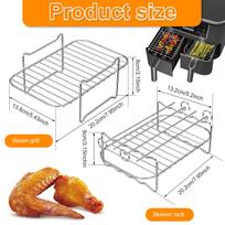 Air Fryer Baking Rack Metal Dehydrator Racks Oven Grill Racks Airfryer Accessories from Ninja, Instant Vortex, Chefman, Bella