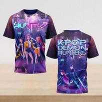 2025 Movie KPop Demon Hunters T-shirt 3D Print Kid Anime Tee Top Men Women Short Sleeve T shirt Harajuku Y2k Cute Unisex Clothes 110