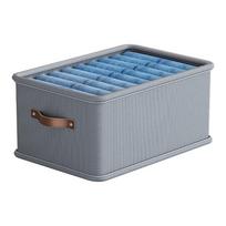 Daugiafunkcinė stalčiaus tipo tvarkymo dėžė drabužiams ir kojinėms Small 33x10x10cm pilka spalva
