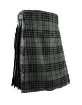 Vyriška Škotijos Kilt Gray Tartan Tradicinė aukštaičių suknelė Vakarėliui tinkanti suknelė 32 pilka