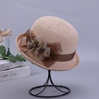 Vasarinė moteriška kepurė su kibiru, kvėpuojanti šiaudinė kepurė nuo saulės kelionėms ir lauke, elegantiška rankų darbo žvejo kepurė one size pilka spalva