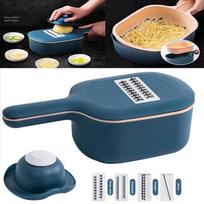 Multifunctional Chopper Vegetable Chopper Cutter Gadgets Cooking Tools Food Fruit Grater Salad Maker Onion Potato Slicer mėlyna