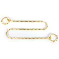 Dog Chain Collar Black Gold Cuban Link Dog Collar Stainless Steel Metal Slip Chain Collar For Dogs Heavy Duty & Chew Proof