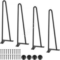 406 mm juodos metalinės baldų kojos (4 vnt., 226,8 kg talpa)