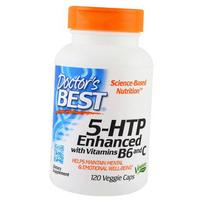 5-hidroksitriptofanas su vitaminais C ir B6, 5-HTP sustiprintas vitaminais B6 ir C, Doctor's Best 120 augalinių kapsulių (72327019) 120vcaps