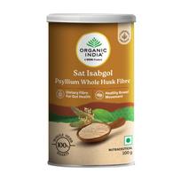 Organic India Sat Isabgol Psyllium Whole Husk Powder 100 g Fiber Supplement For Daily Wellness And Gentle Digestive Support