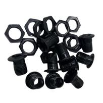 10x Drum Air Vent with Nut 1/2  Tom Snare Drum Parts Gear Drum Part Drum Kit juoda