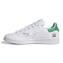 Adidas Stan Smith J Merginos Valdo - Balti Vaikų Sportbačiai Debesėlio Baltumo Ryškiai Žali FX5976 35½