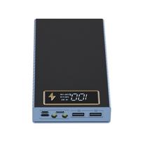 Pasidaryk pats Power Bank dėklas su 22,5W greitu įkrovimu, 15W belaidžiu įkrovimu, 6x18650 baterijų laikiklis, skaitmeninis ekrano ekranas juoda