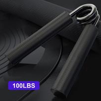 Grip Strength Trainer 100–300 lbs fitneso metalinis rankinis griebtuvas neslystantis dilbio raumenų treniruoklis Rankų pratimai 100LB juoda