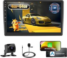 4+64G Android automobilinis radijas Toyota Auris 2006 2007 2008 2009 2010 2011 su belaidžiu CARPALY & Android Car, 10.1 colių IPS jutiklinio ekrano radijas su Bluetooth 5.0/GPS/Reversing Camera/FM/WiFi/SWC