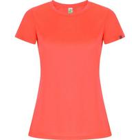 Fitted t-shirt moterims IMOLA WOMAN, fluorescencinis koralas