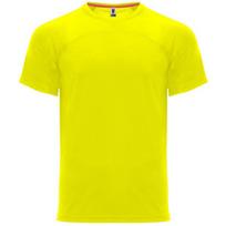 Techninė marškinėliai unisex MONACO, fluorescencinė geltona