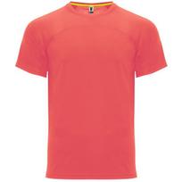 Techninė marškinėliai unisex MONACO, fluorescencinis koralas