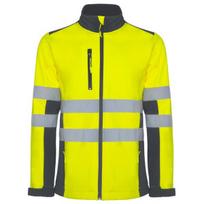Aukštos matomumo softshell striukė vyrams ANTARES, švino/fluorescencinė geltona
