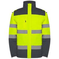 Aukštos matomumo parka vyrams EPSYLON, švino/fluorescencinė geltona