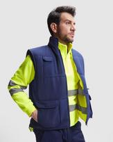 Aukštos matomumo unisex liemenė PERSEI, tamsiai mėlyna/fluorescencinė geltona