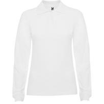 Ilgām piedurknēm polo marškiniai moterims ESTRELLA WOMAN L/S, balti