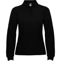 Ilgām piedurknēm polo marškiniai moterims ESTRELLA WOMAN L/S, juodi