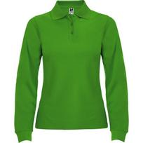Ilgų rankovių polo marškiniai moterims ESTRELLA WOMAN L/S, žolės žalia