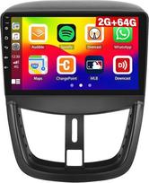 2+64GB "Android" automobilinis radijas "Peugeot 207" 2006-2015 m. Belaidis "Carplay" "Android" automobilis, 9 colių ekranas "Bluetooth" automobilinis radijas, navigacija, atbulinės eigos kamera, WiFi, FM, RDS radijas, SWC