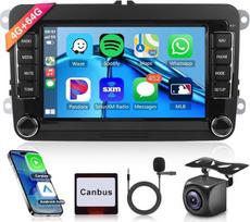 4G + 64G belaidis Carplay Android 13 automobilinis radijas VW Golf 5 6 Passat Polo Tiguan Touran Caddy Skoda Seat 7 colių automobilinis radijas Android automobilinė GPS navigacija WiFi Mirror Link Bluetooth FM/RDS/EQ/SWC Reversing