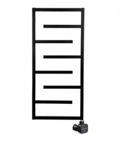 Elektrinis rankšluosčių džiovintuvas WOBBEE WELLY BLACK 50x110cm, dešininis W-WELL-50110BM+NEX300HIDBM-R