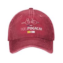 Tadej Pogacar Važiuoja Dviračiu Vyrai Moterys Beisbolo Kepuraitės Prancūzijos Tour Nusidėvėjusi Džinsinė Kepurė Lauko Treniruotės Neformali Snapback Kepuraitė Adjustable