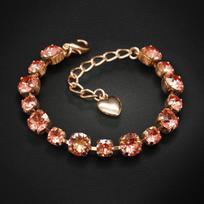Apyrankė moterims DiamondSky „Classic IV (Rose Peach)“ su Swarovski kristalais