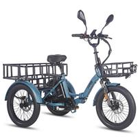 Elektrinis krovininis dviratis FAFREES F20 Mate 20  750W variklis Ebike Sulankstomas Didžiausias greitis 30km/h Dvigubas hidraulinis stabdys Didžiausias nuotolis 115km Keliamoji galia 180KG Luxury mėlyna