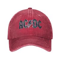 Classic AC-DC Baseball Cap for Men Women Distressed Cotton Snapback Cap  Outdoor Workouts  Unstructured Soft Caps Hat One Size