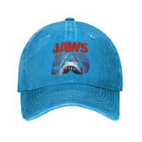 Žandikauliai 50-mečio Logotipas Baseball kepurės Vintage nusidėvėjęs džinsas Klasikinio filmo Snapback kepurė Lauko neformali minkšta kepurė Adjustable