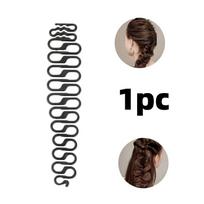 Pasidaryk pats plaukų pynimo įrankis Žuvies kaulo pynimo gamintojo rinkinys Paprastas tingus pynėjas moterims Visiems plaukų tipams Ponytail Lanko formos šukuosenos aksesuaras