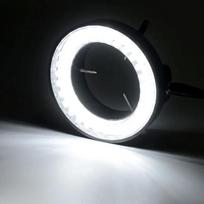 60 LED žiedinis šviestuvas, reguliuojamas ryškumas, apšvietimo lempa stereo mikroskopui, LED šviesa, mikroskopo kameros šviesos šaltinis balta