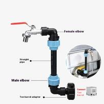 3/4 colio gooseneck IBC talpos adapteris su išleidimo vožtuvu IBC adapterio jungties rinkinys talpos konteineriui lietaus vandens talpai 25cm