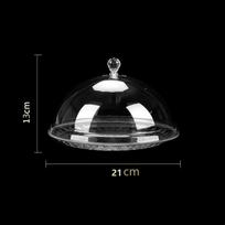 PVC maisto vitrinos padėklas su dangteliu Torto stovas Naujas torto kupolas Lėkštė Desertų laikymas 20cm plate＋8 inch cover