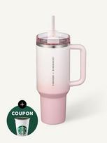 STARBUCKS SS Stanley Rožinis Quencher Termosas 1183ml SS Stanley Pink Quencher Tumbler 1183ml