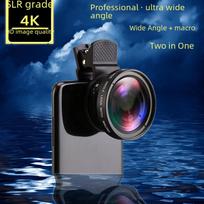 Ultra Wide Angle Macro Lens for Mobile Phones - 0.45x External Camera Lens Gold - Wide Angle + Macro (Pouch + Clip)