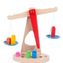 Montessori edukacinis žaislas Mažas medinis svarstyklių žaislas Su Vaikams kūdikiui