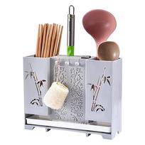 Wall Mounted Chopstick Holder Kitchen Ganizer Plastic Drainer No Punching Basket Straws Cutlery Rests Dishwasher Safe Storage A