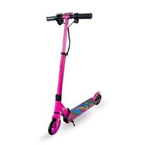 Retractable Folding Kids' Electric Scooter with Luminous Wheels rožinė