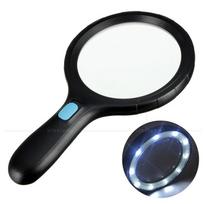 138 mm didelis rankinis didinamasis stiklas, 12 LED šviesų, neslystanti rankena, dvigubas didinimas, didinamasis stiklas senjorams skaityti 138mm