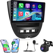 8 branduolių 4G + 64G Android 13 automobilinis radijas Toyota Aygo/Peugeot 107/Citroen C1 2004-2014 su belaidžiu Carplay ir Android Car, 10,1 colių jutiklinio ekrano radijas su WiFi/GPS/Bluetooth 5.0/32EQ DSP/FM RDS