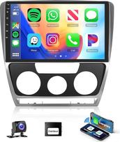 Carplay automobilinis radijas Skoda Octavia 2007-2013 m., podofo 10,1 colių jutiklinio ekrano automobilinis radijas 2G + 64G su belaidžiu Carplay Android Car, Bluetooth/Mirror Link/GPS/WiFi/FM/RDS/SWC + atbulinės eigos kamera