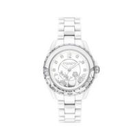 Coach 14503464 Preston Tea White 33 mm Keraminis laikrodis Riboto leidimo Sidabrinis balta